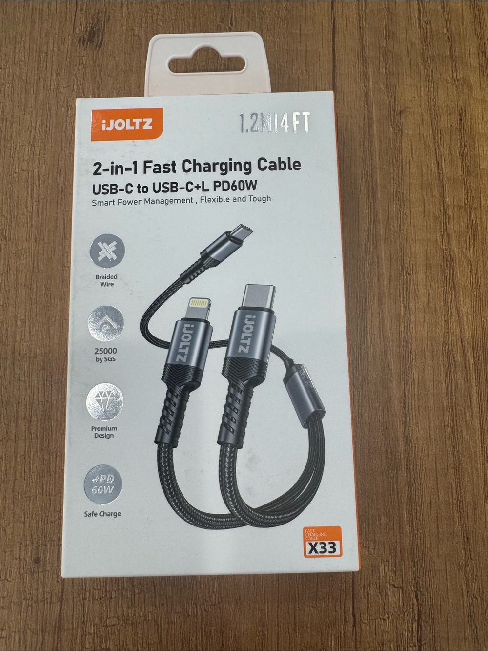 Joltz 2-in-1 Fast Charging Cable - Black